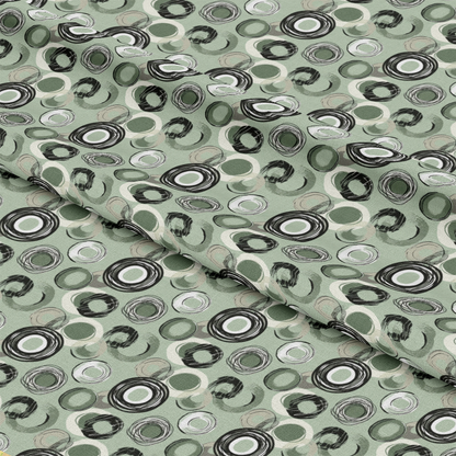 Sage Green Boho Pattern 10 Quilting Cotton Fabric