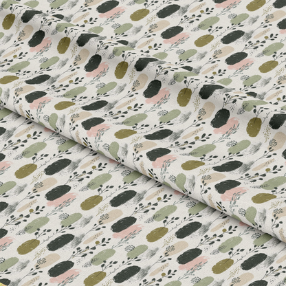 Sage Green Boho Pattern 2 Quilting Cotton Fabric