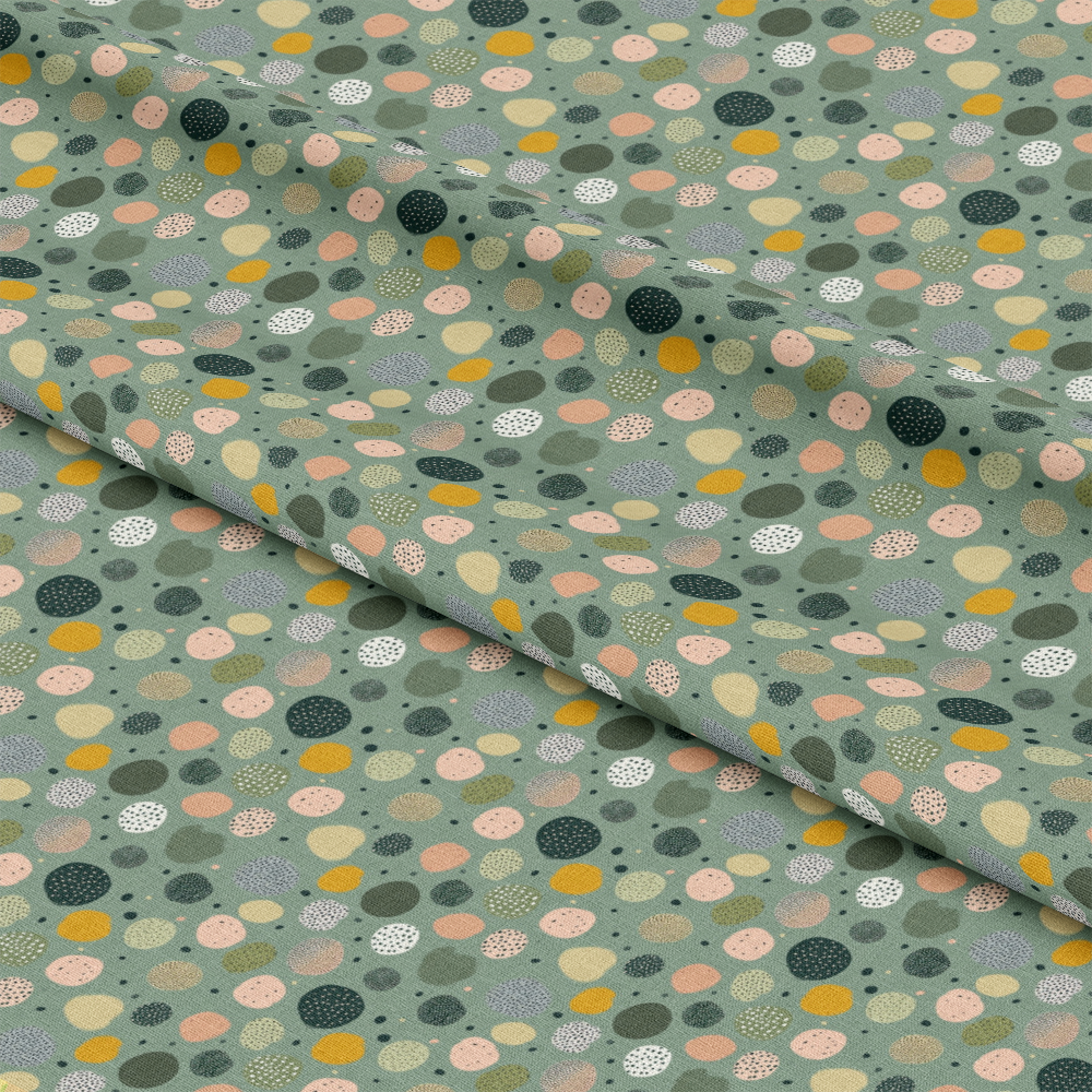 Sage Green Boho Pattern 9 Quilting Cotton Fabric
