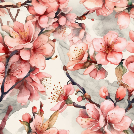 Sakura Watercolor Pattern 10 Quilting Cotton Fabric