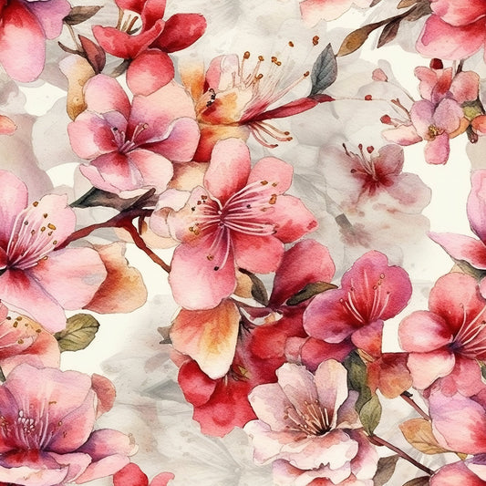 Sakura Watercolor Pattern 12 Quilting Cotton Fabric