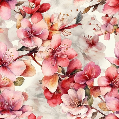 Sakura Watercolor Pattern 12 Quilting Cotton Fabric