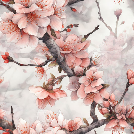 Sakura Watercolor Pattern 5 Quilting Cotton Fabric