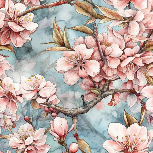 Sakura Watercolor Pattern 6 Quilting Cotton Fabric
