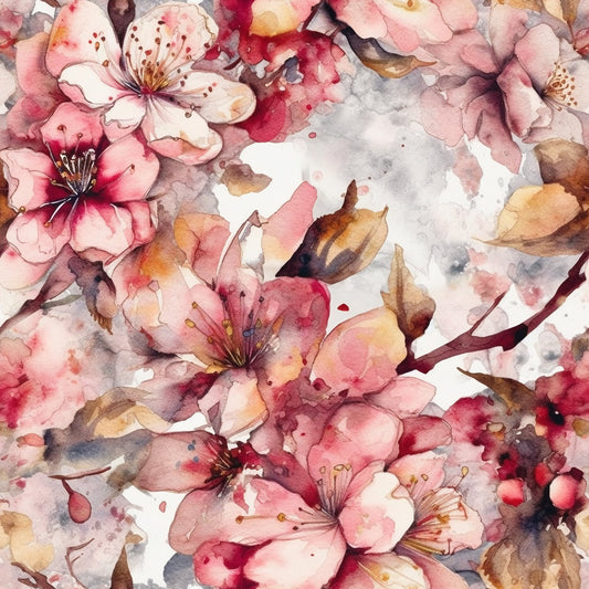 Sakura Watercolor Pattern 7 Quilting Cotton Fabric