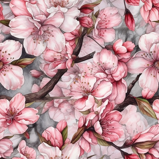 Sakura Watercolor Pattern 8 Quilting Cotton Fabric