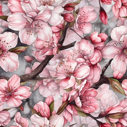 Sakura Watercolor Pattern 8 Quilting Cotton Fabric