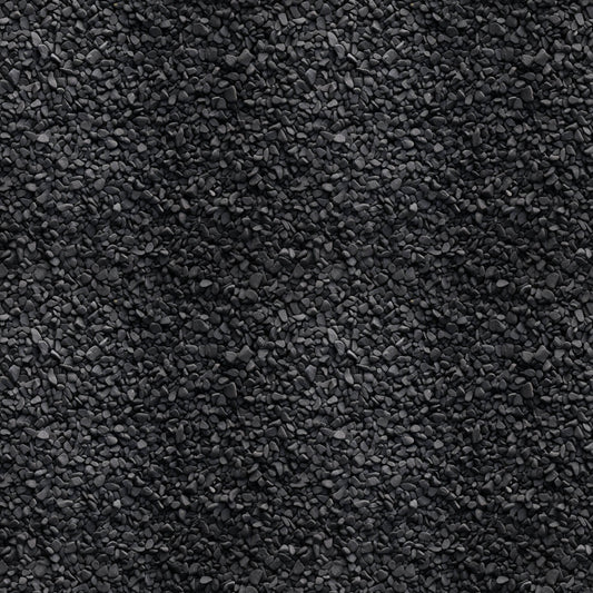 Dark gray gravel stones uniformly spread across the image, creating a textured, rocky surface.