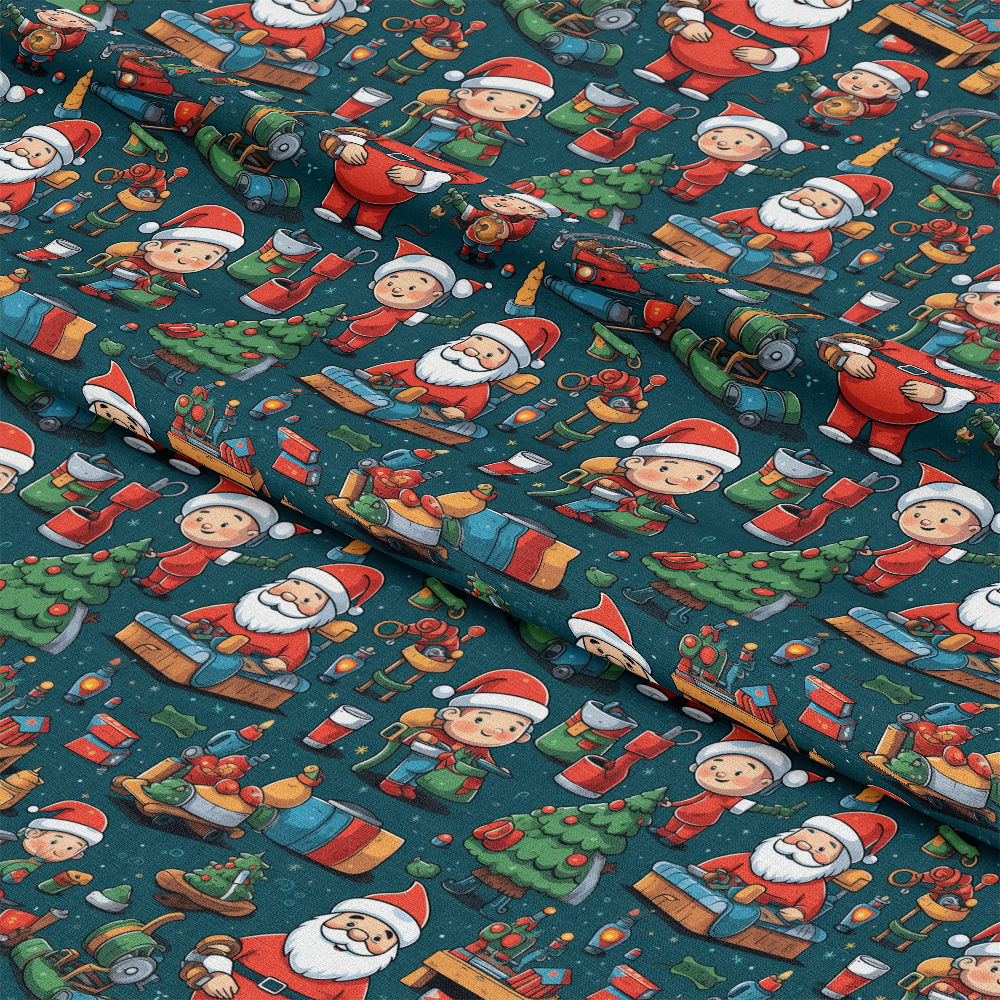 Santa's Workshop Pattern 10 Quilting Cotton Fabric