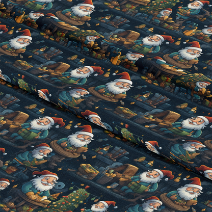 Santa's Workshop Pattern 11 Quilting Cotton Fabric