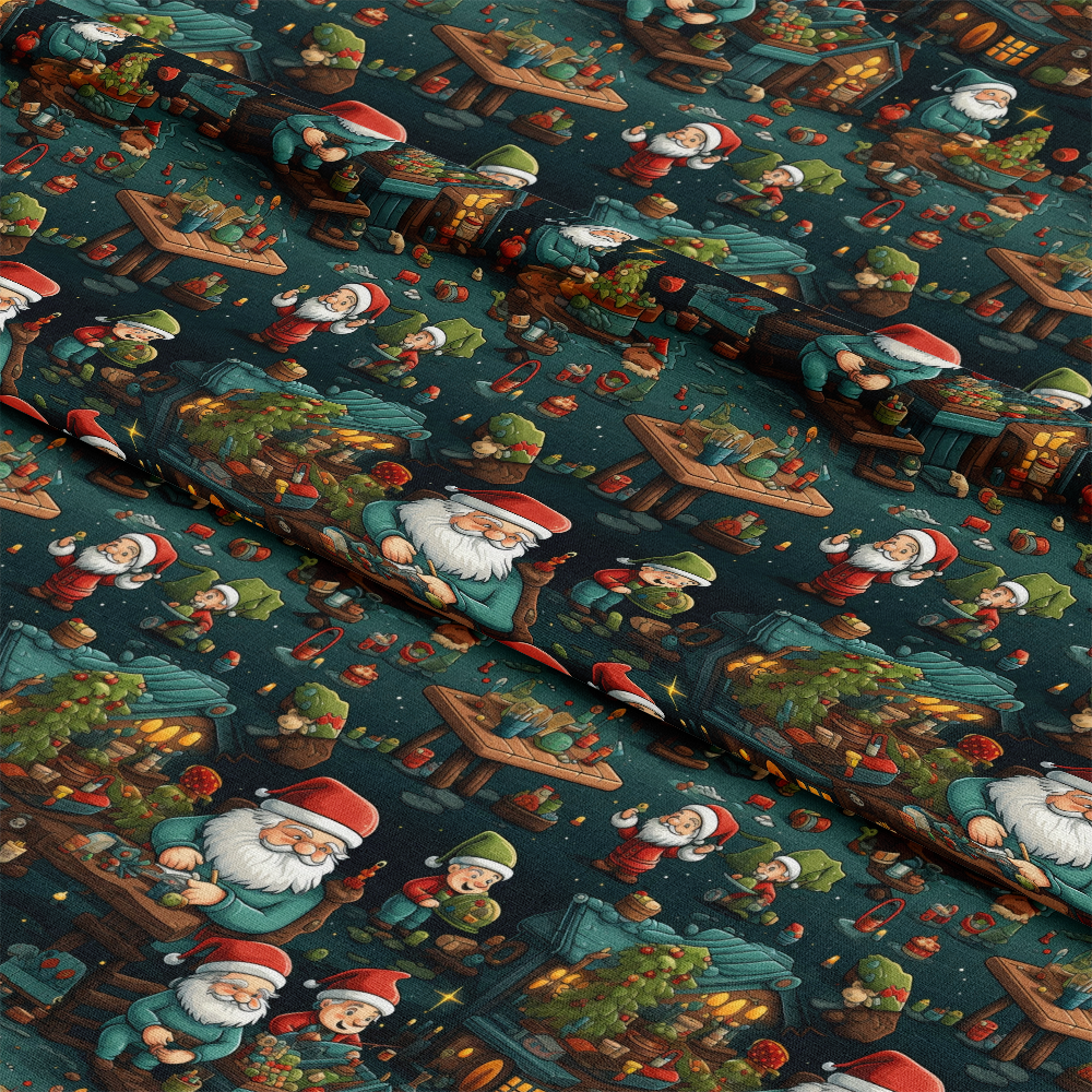 Santa's Workshop Pattern 12 Quilting Cotton Fabric