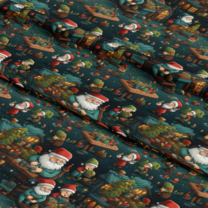 Santa's Workshop Pattern 12 Quilting Cotton Fabric