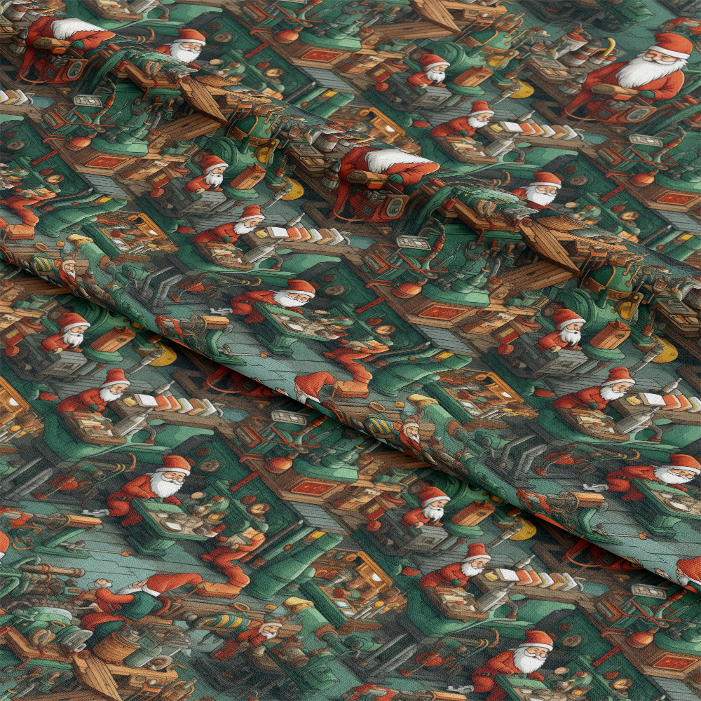 Santa's Workshop Pattern 14 Quilting Cotton Fabric
