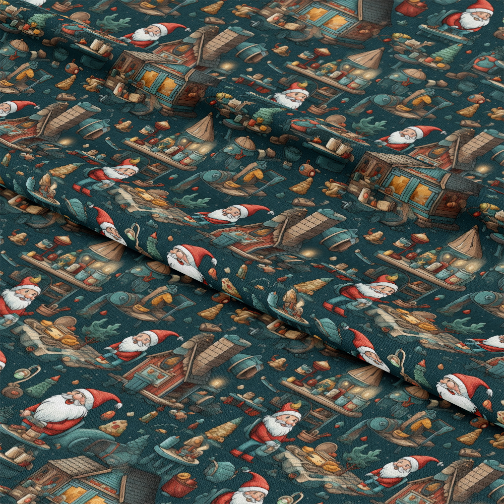 Santa's Workshop Pattern 15 Quilting Cotton Fabric