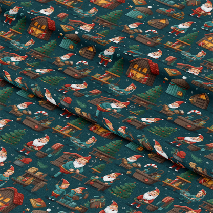 Santa's Workshop Pattern 23 Quilting Cotton Fabric