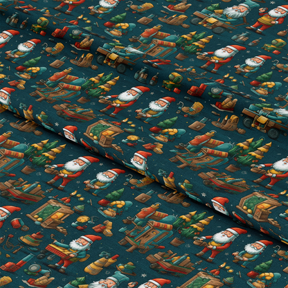 Santa's Workshop Pattern 25 Quilting Cotton Fabric