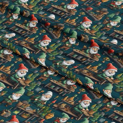 Santa's Workshop Pattern 28 Quilting Cotton Fabric