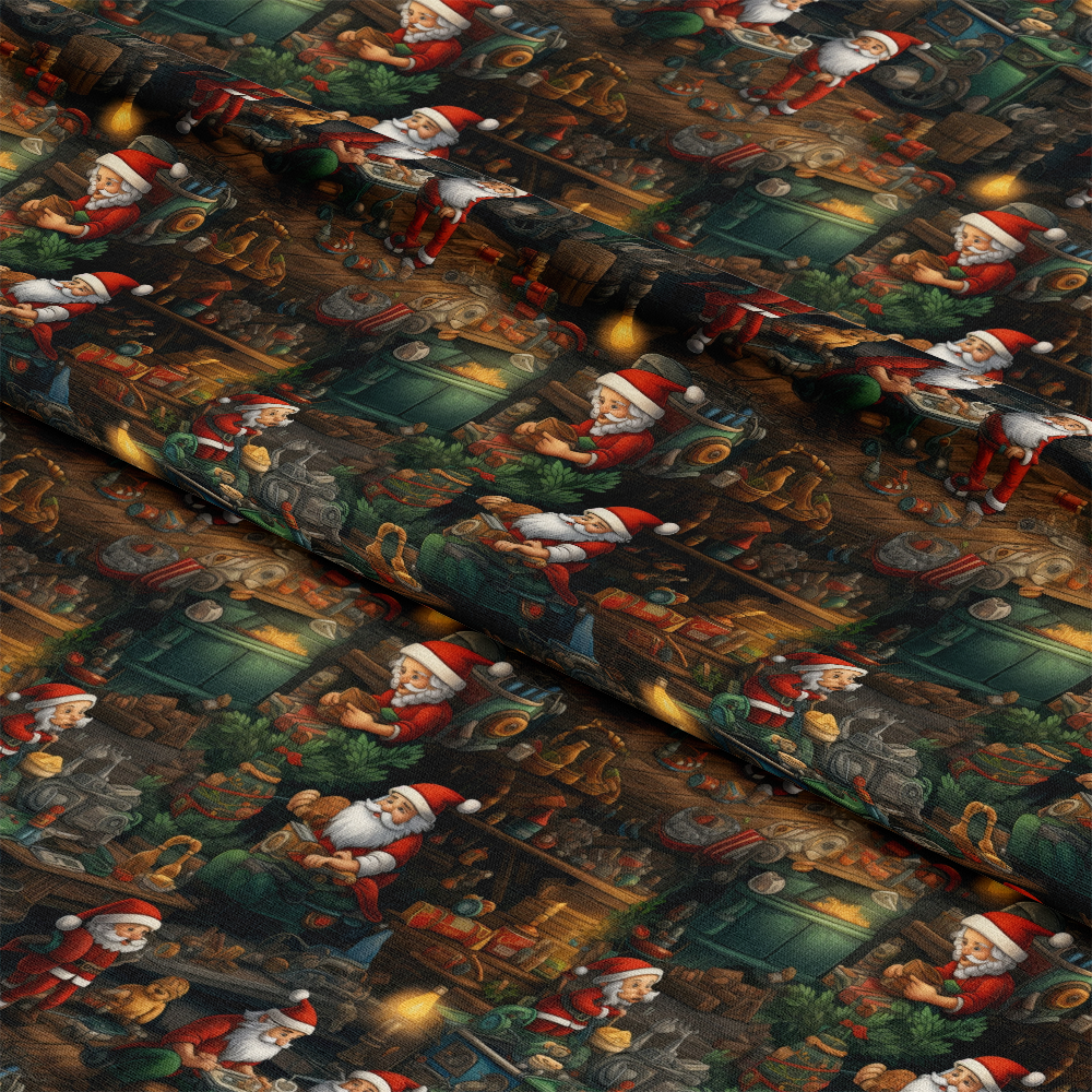 Santa's Workshop Pattern 7 Quilting Cotton Fabric