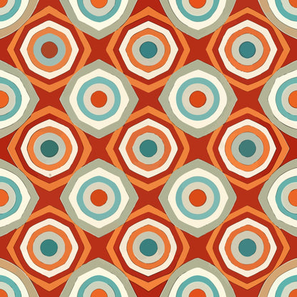 Scandinavian Geometric Pattern 17 Quilting Cotton Fabric