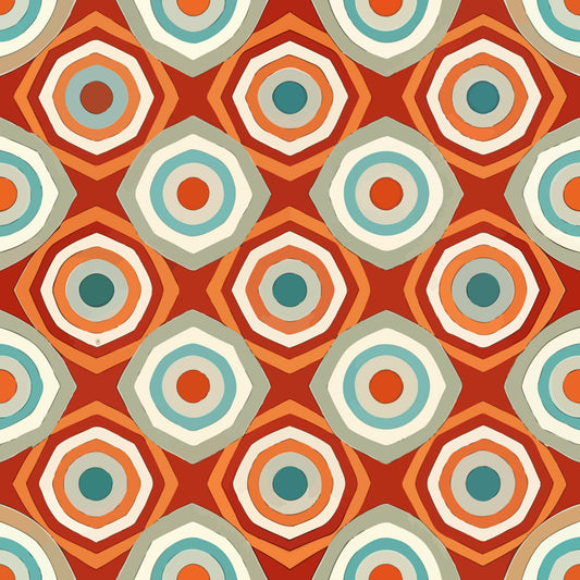 Scandinavian Geometric Pattern 17 Quilting Cotton Fabric