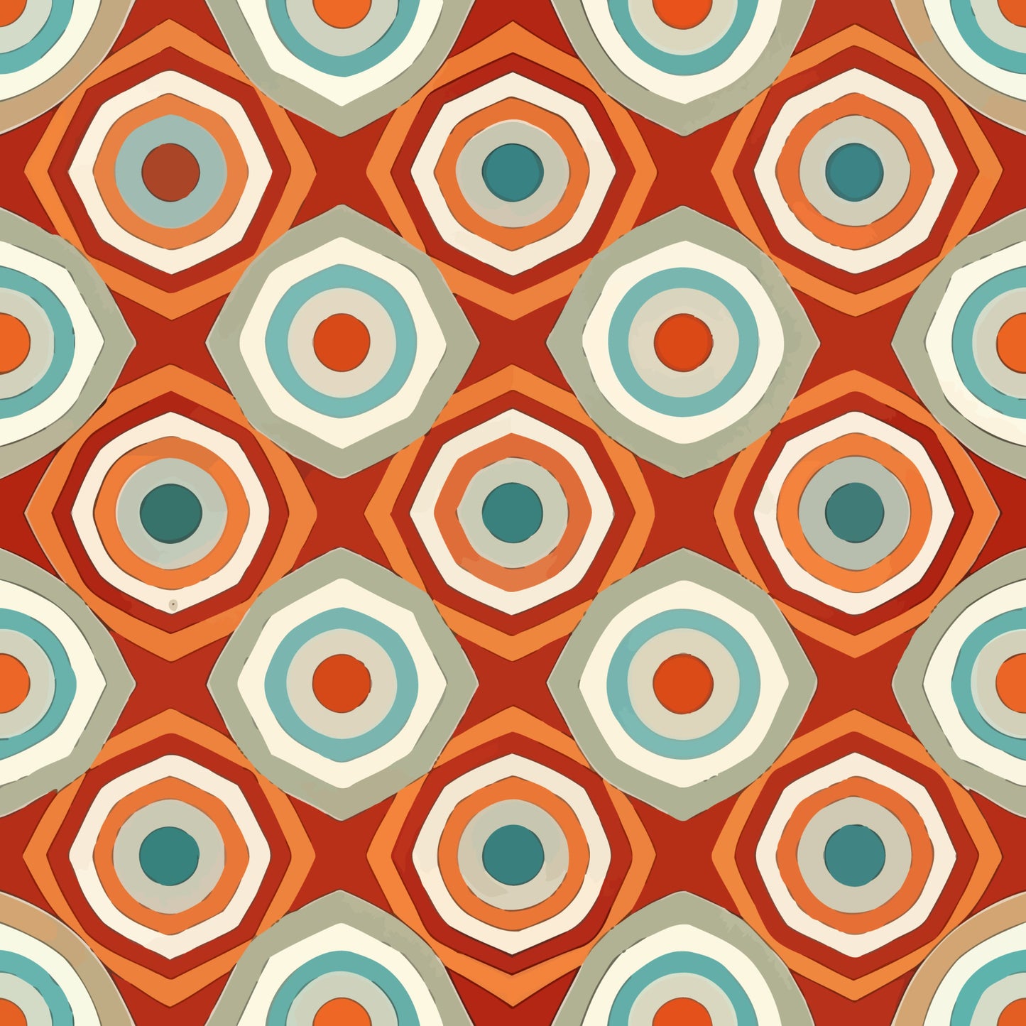 Scandinavian Geometric Pattern 17 Quilting Cotton Fabric