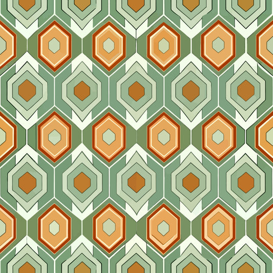 Scandinavian Geometric Pattern 18 Quilting Cotton Fabric