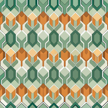 Scandinavian Geometric Pattern 19 Quilting Cotton Fabric