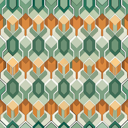 Scandinavian Geometric Pattern 19 Quilting Cotton Fabric