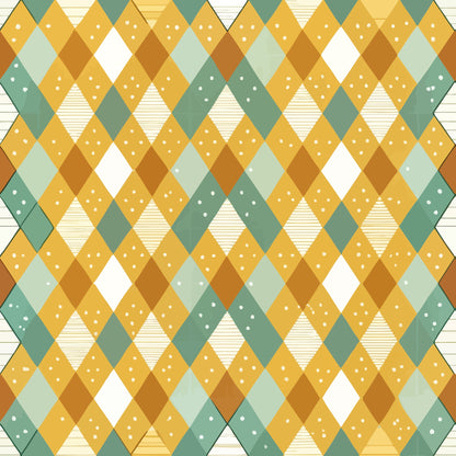 Scandinavian Geometric Pattern 2 Quilting Cotton Fabric