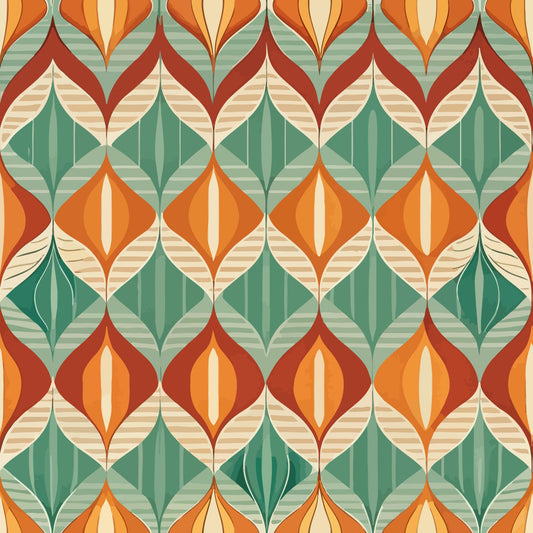 Scandinavian Geometric Pattern 23 Quilting Cotton Fabric