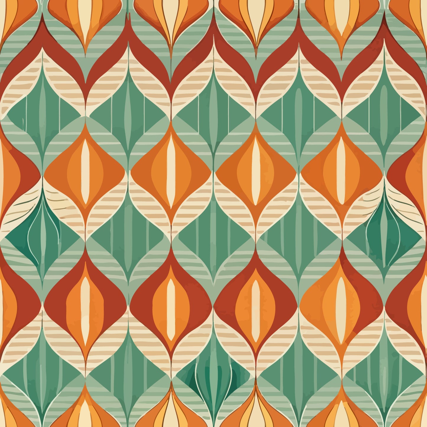 Scandinavian Geometric Pattern 23 Quilting Cotton Fabric