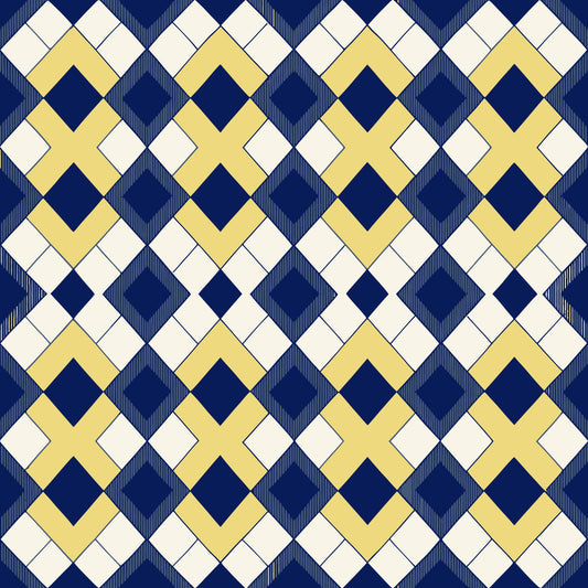 Scandinavian Geometric Pattern 25 Quilting Cotton Fabric