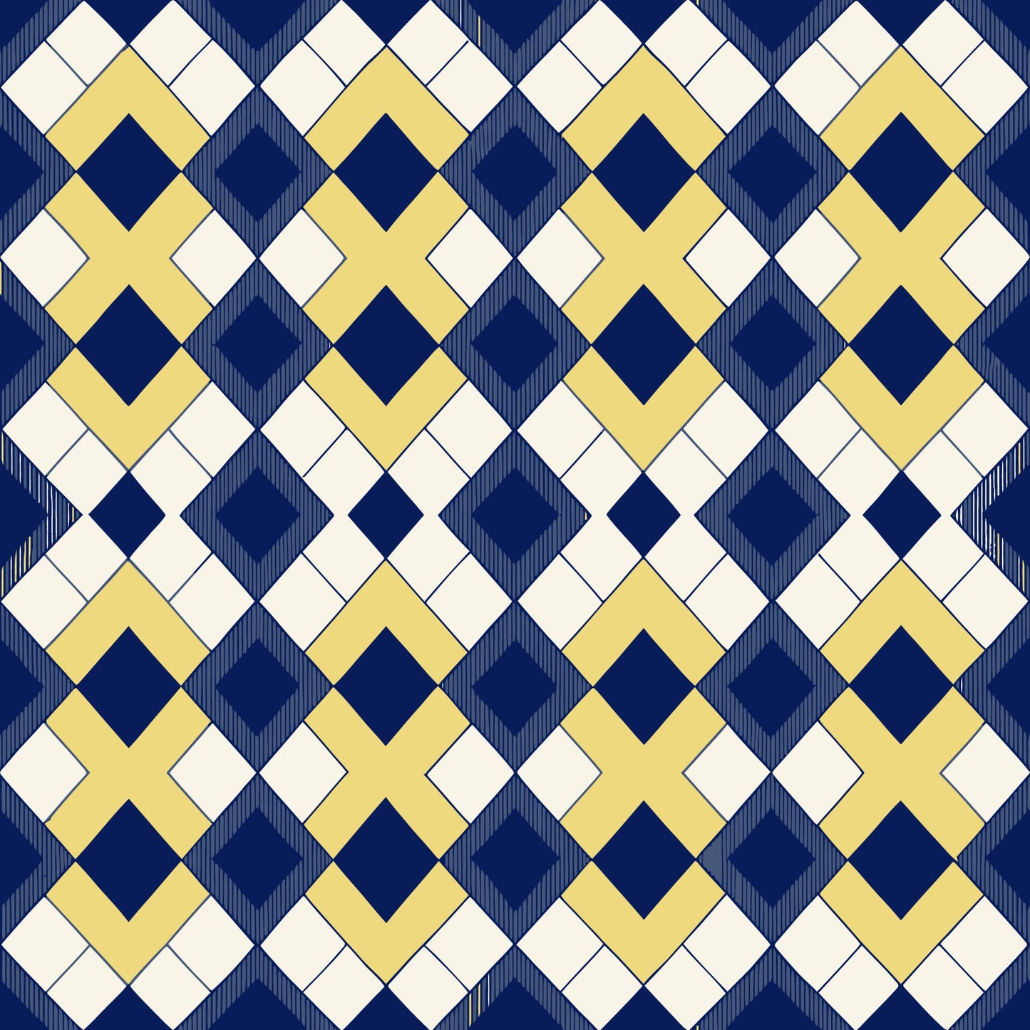 Scandinavian Geometric Pattern 25 Quilting Cotton Fabric