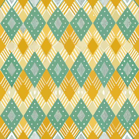 Scandinavian Geometric Pattern 3 Quilting Cotton Fabric