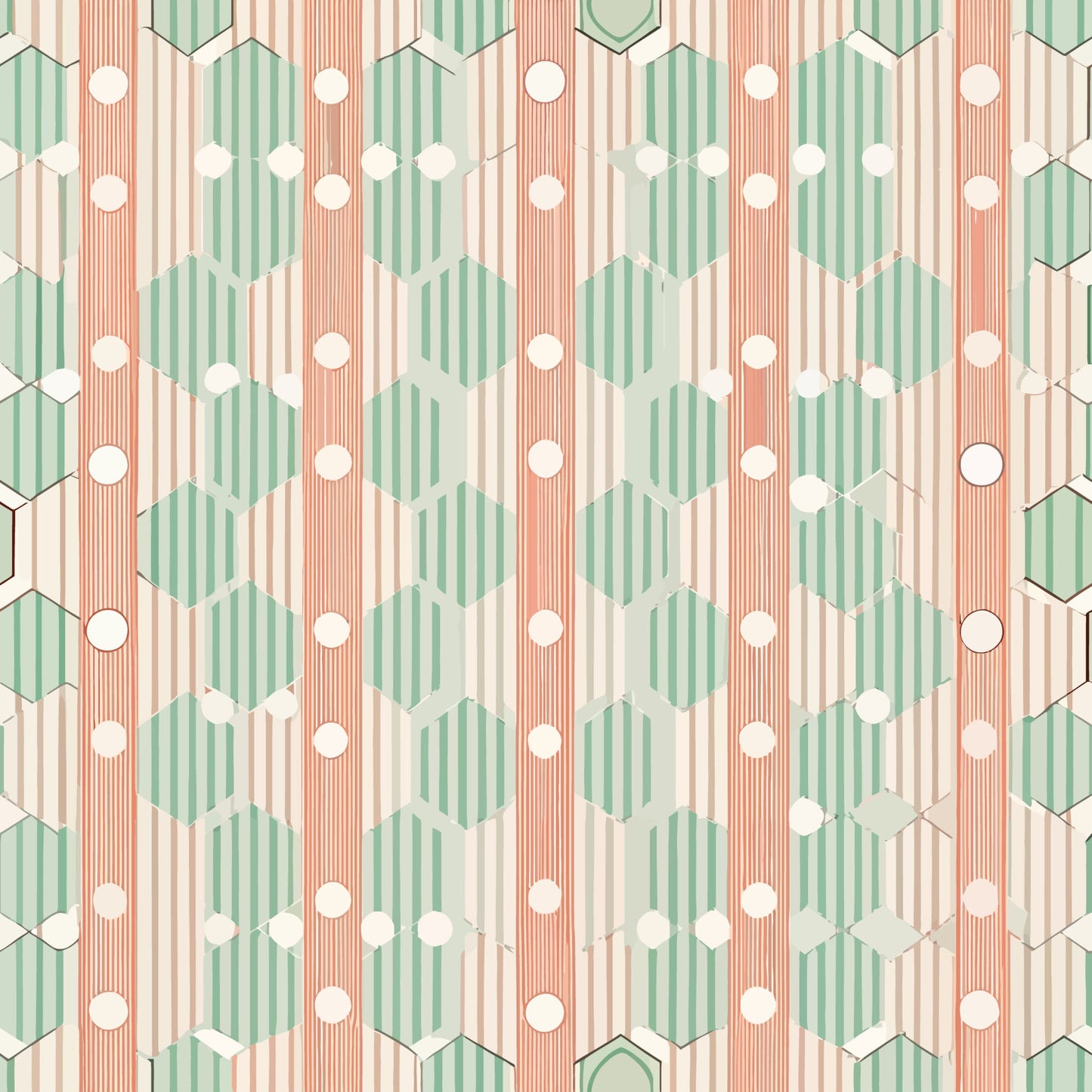 Scandinavian Geometric Pattern 4 Quilting Cotton Fabric