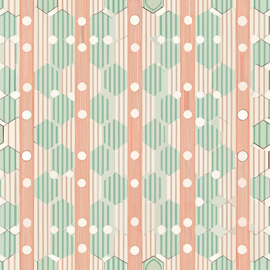 Scandinavian Geometric Pattern 4 Quilting Cotton Fabric