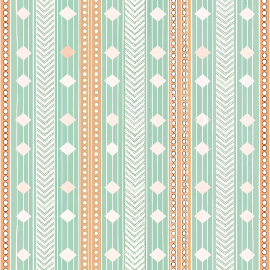 Scandinavian Geometric Pattern 5 Quilting Cotton Fabric