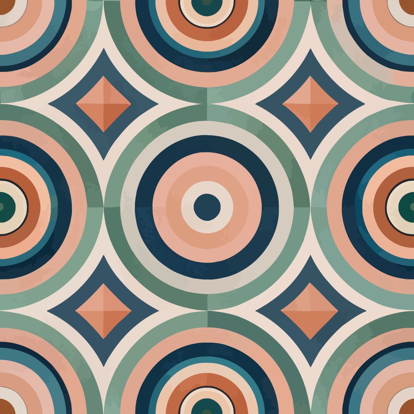 Scandinavian Geometric Pattern 8 Quilting Cotton Fabric
