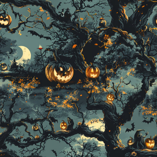 Scary Forest Pattern 1 Quilting Cotton Fabric