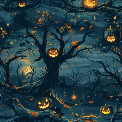 Scary Forest Pattern 11 Quilting Cotton Fabric