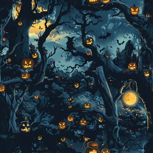 Scary Forest Pattern 13 Quilting Cotton Fabric