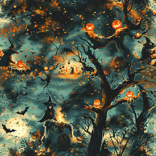 Scary Forest Pattern 14 Quilting Cotton Fabric