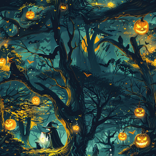 Scary Forest Pattern 15 Quilting Cotton Fabric