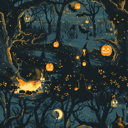 Scary Forest Pattern 16 Quilting Cotton Fabric