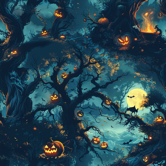 Scary Forest Pattern 19 Quilting Cotton Fabric