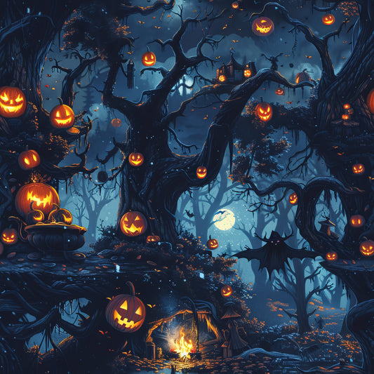 Scary Forest Pattern 21 Quilting Cotton Fabric