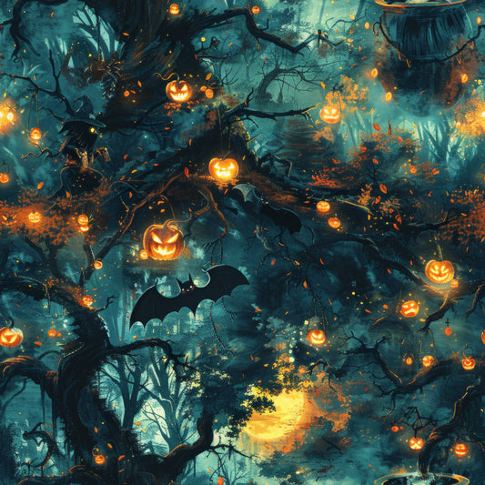 Scary Forest Pattern 7 Quilting Cotton Fabric