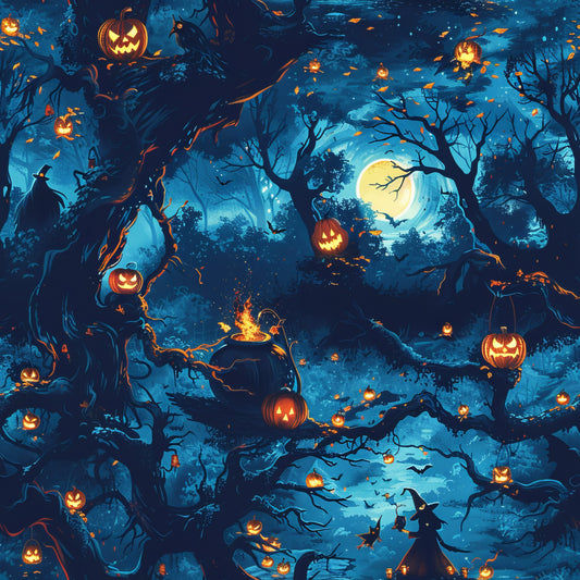 Scary Forest Pattern 8 Quilting Cotton Fabric