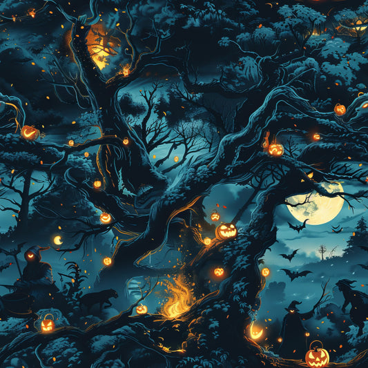 Scary Forest Pattern 9 Quilting Cotton Fabric
