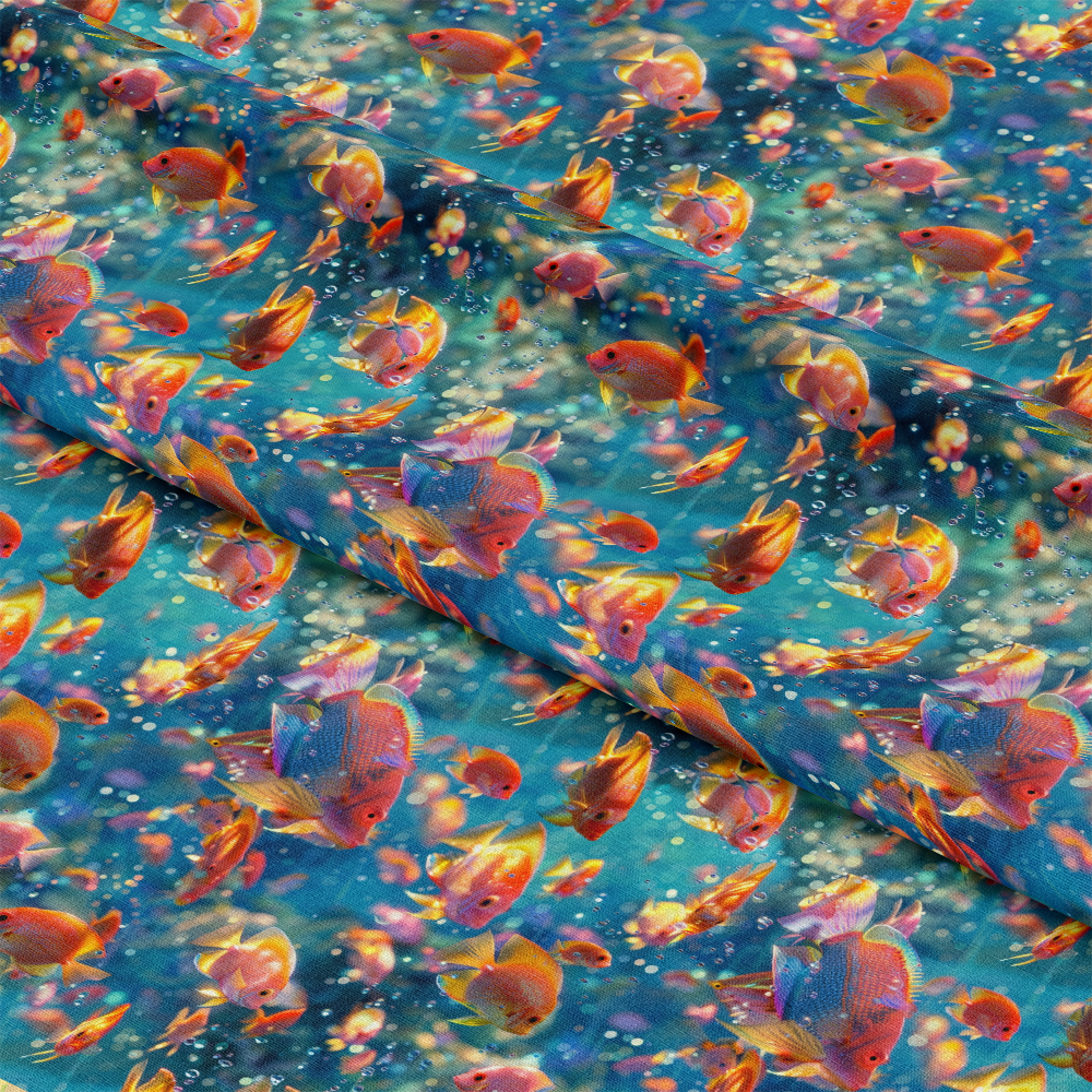 School of Fish Pattern 3 Quilting Cotton Fabric